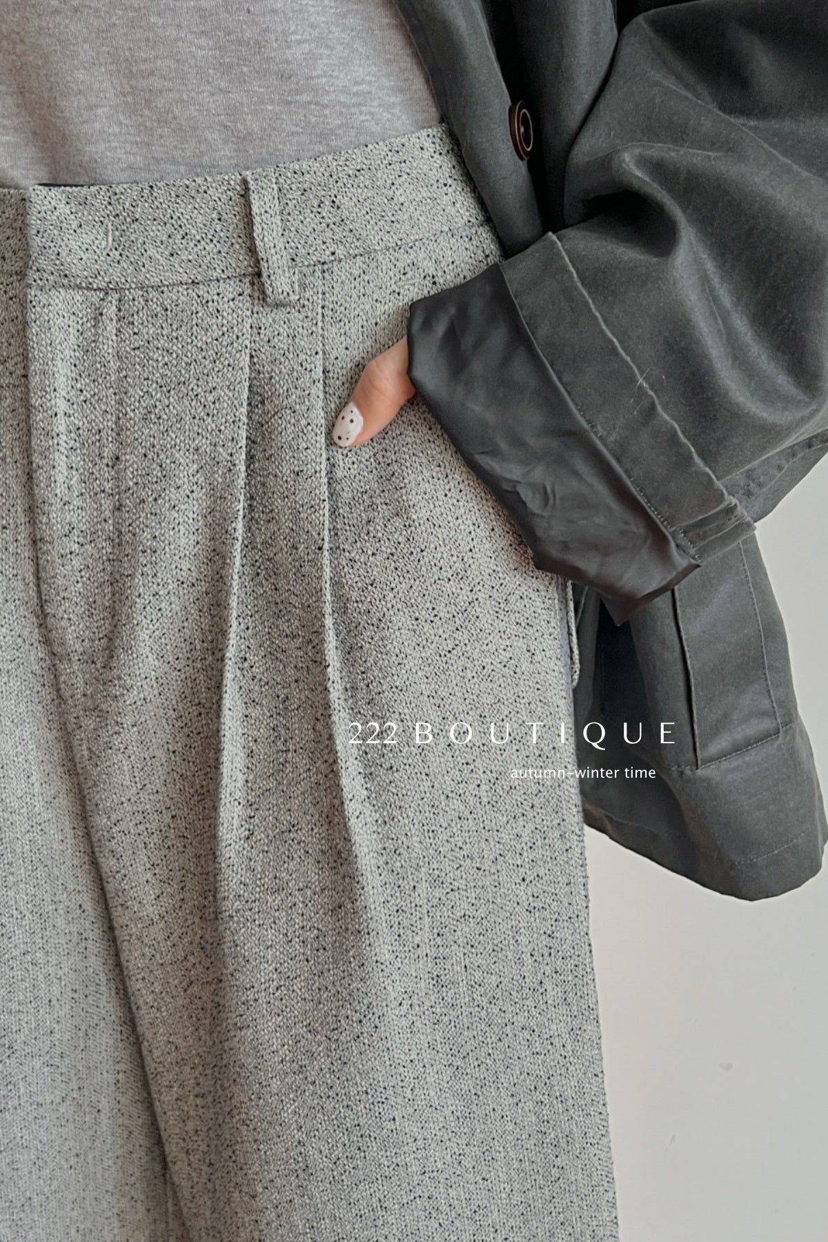 18q14 Basic high-waist wool culottes