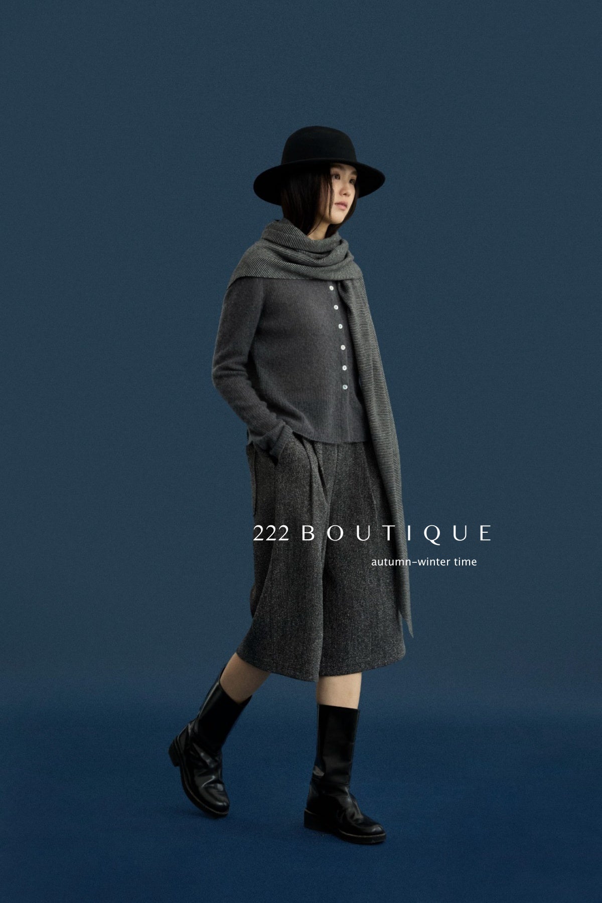 18q14 Basic high-waist wool culottes