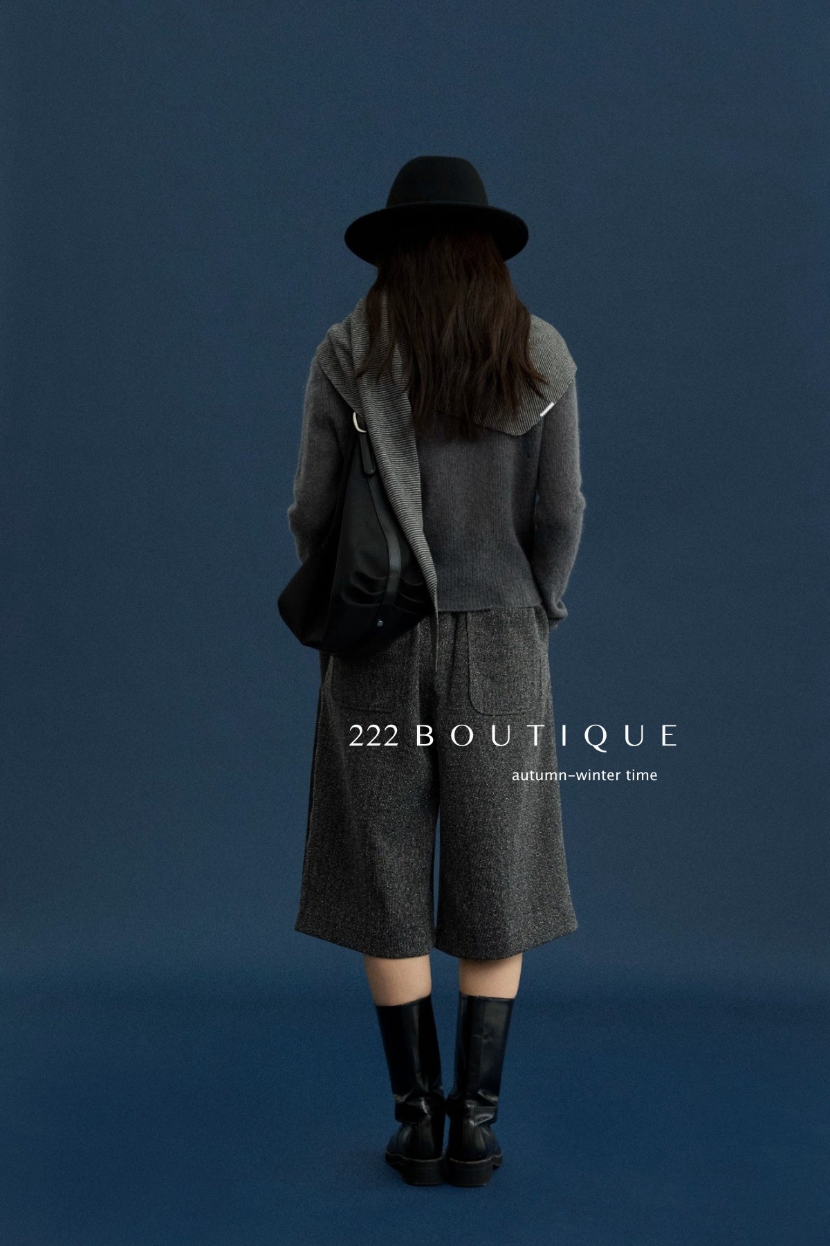 18q14 Basic high-waist wool culottes