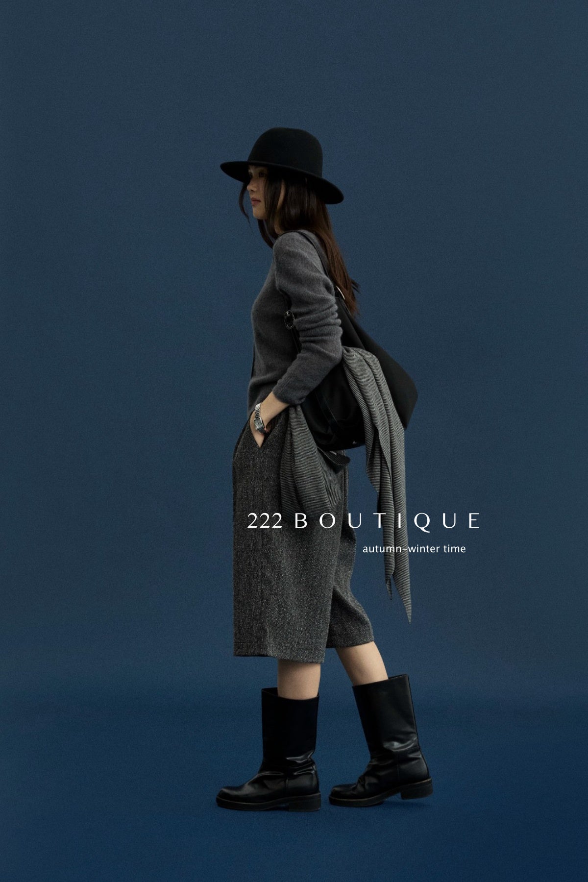 18q14 Basic high-waist wool culottes