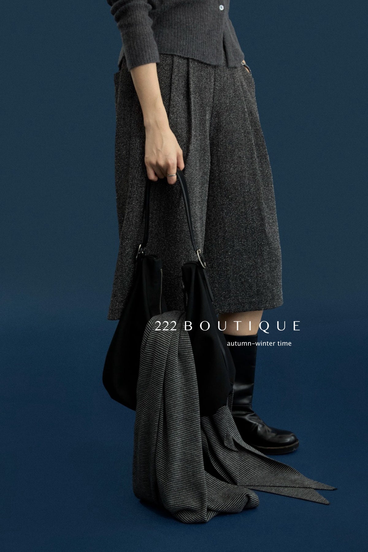 18q14 Basic high-waist wool culottes