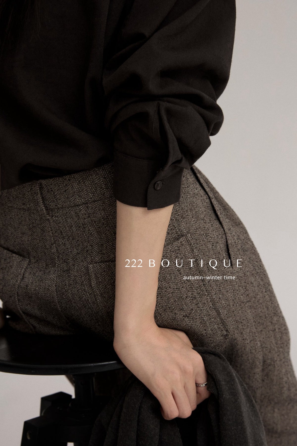 18q14 Basic high-waist wool culottes