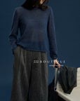 18q14 Basic high-waist wool culottes