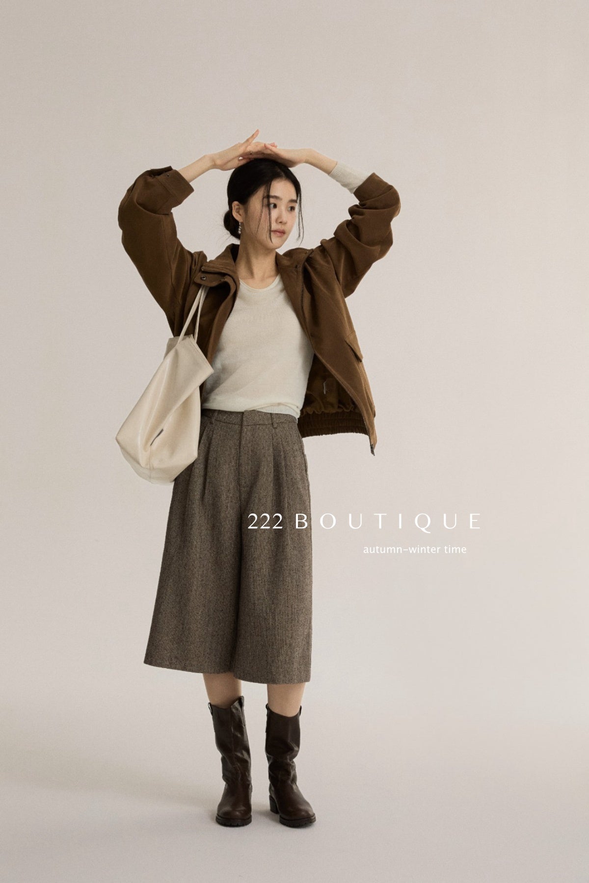 18q14 Basic high-waist wool culottes