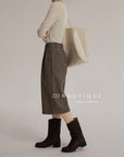 18q14 Basic high-waist wool culottes