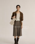 18q14 Basic high-waist wool culottes