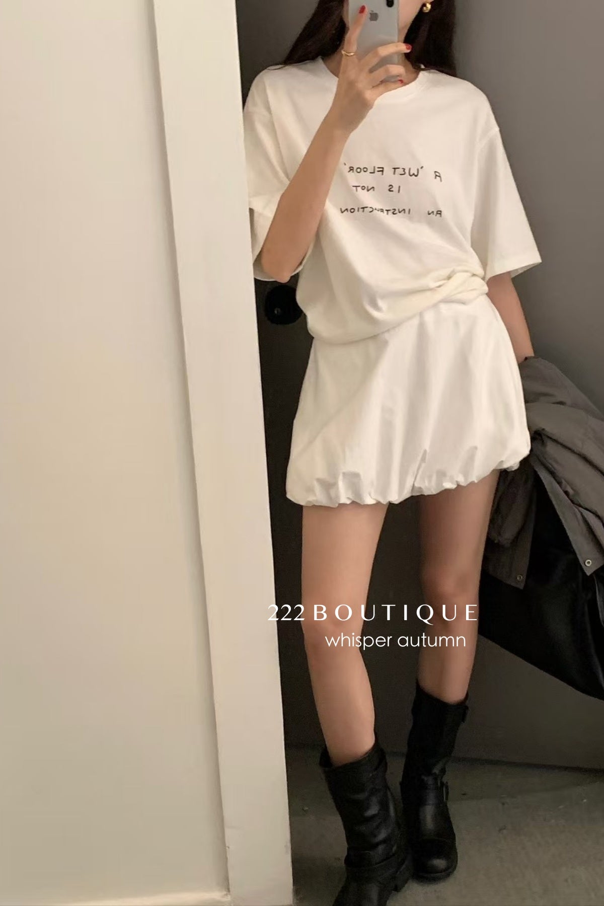 17v4 Basic balloon mini skirt