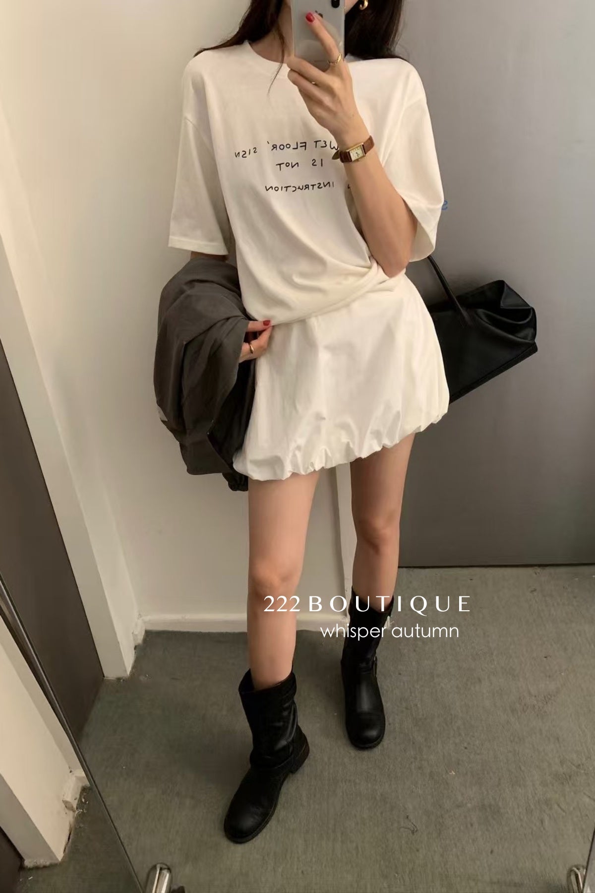 17v4 Basic balloon mini skirt