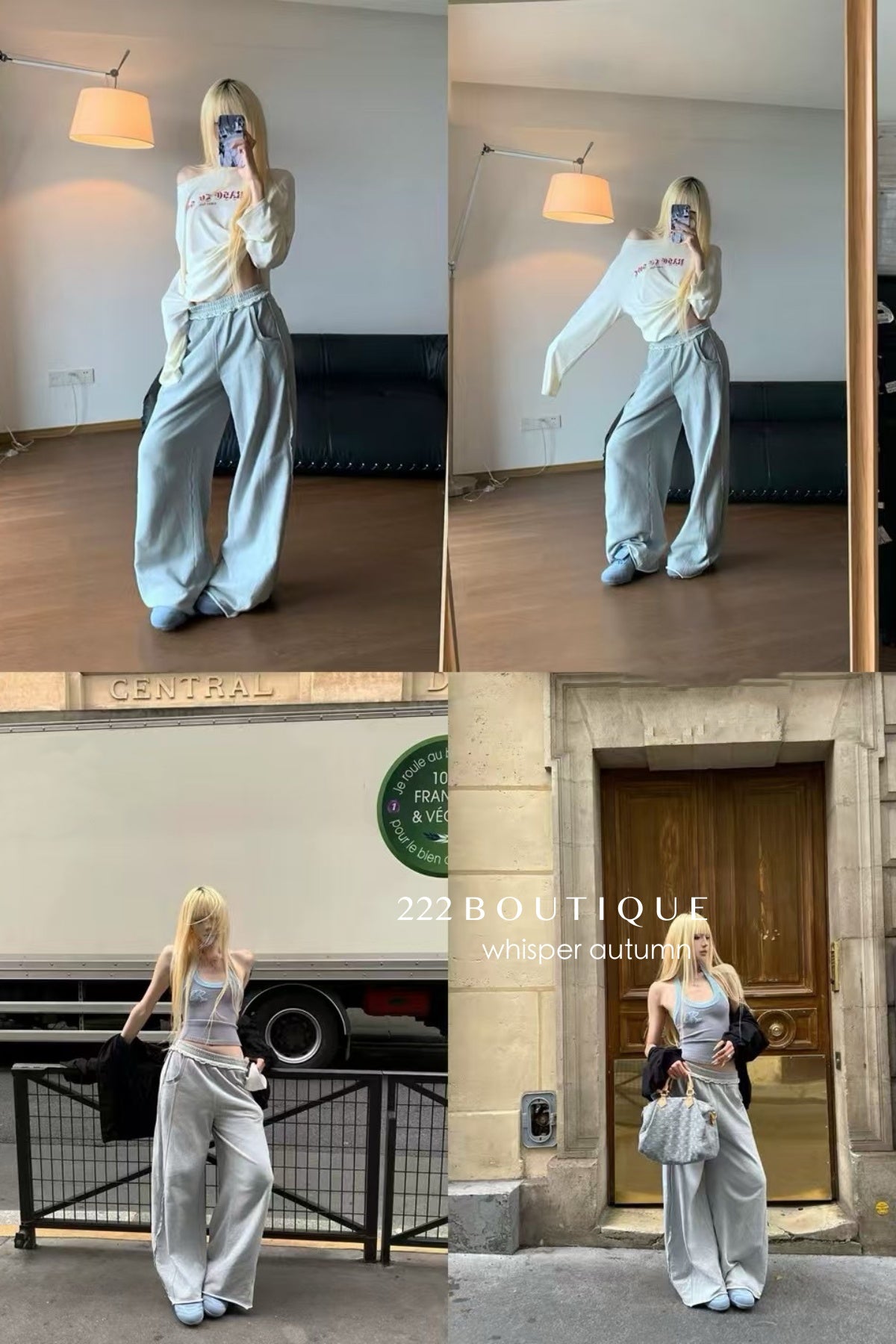 17q33 Cotton wide-leg pants