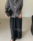 17a60 Basic check shirt with logo
