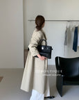 17a64 Basic trench coat with waist belt