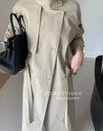 17a64 Basic trench coat with waist belt
