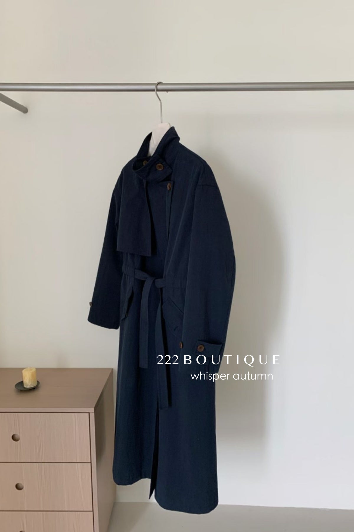 17a64 Basic trench coat with waist belt