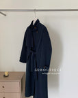 17a64 Basic trench coat with waist belt