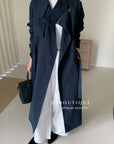 17a64 Basic trench coat with waist belt