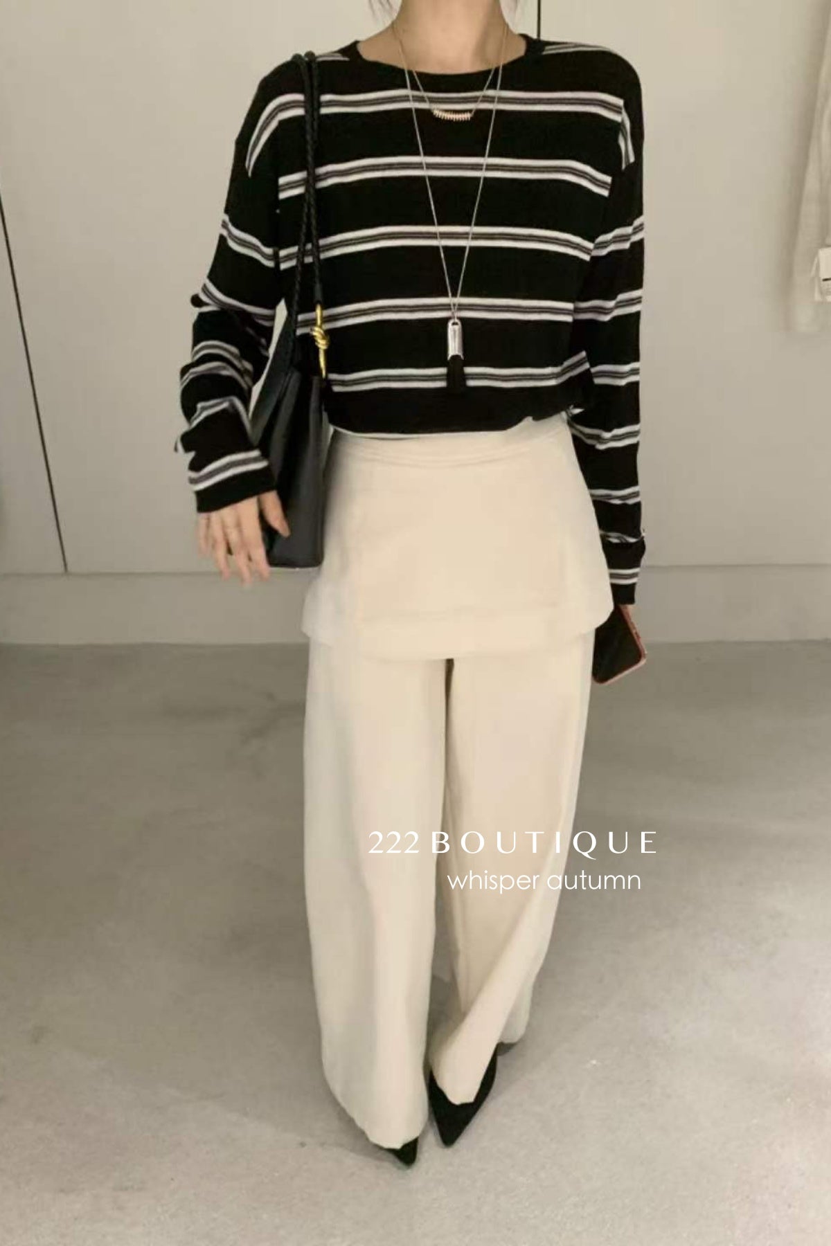 17q40 Layered denim pants with skirt overlay