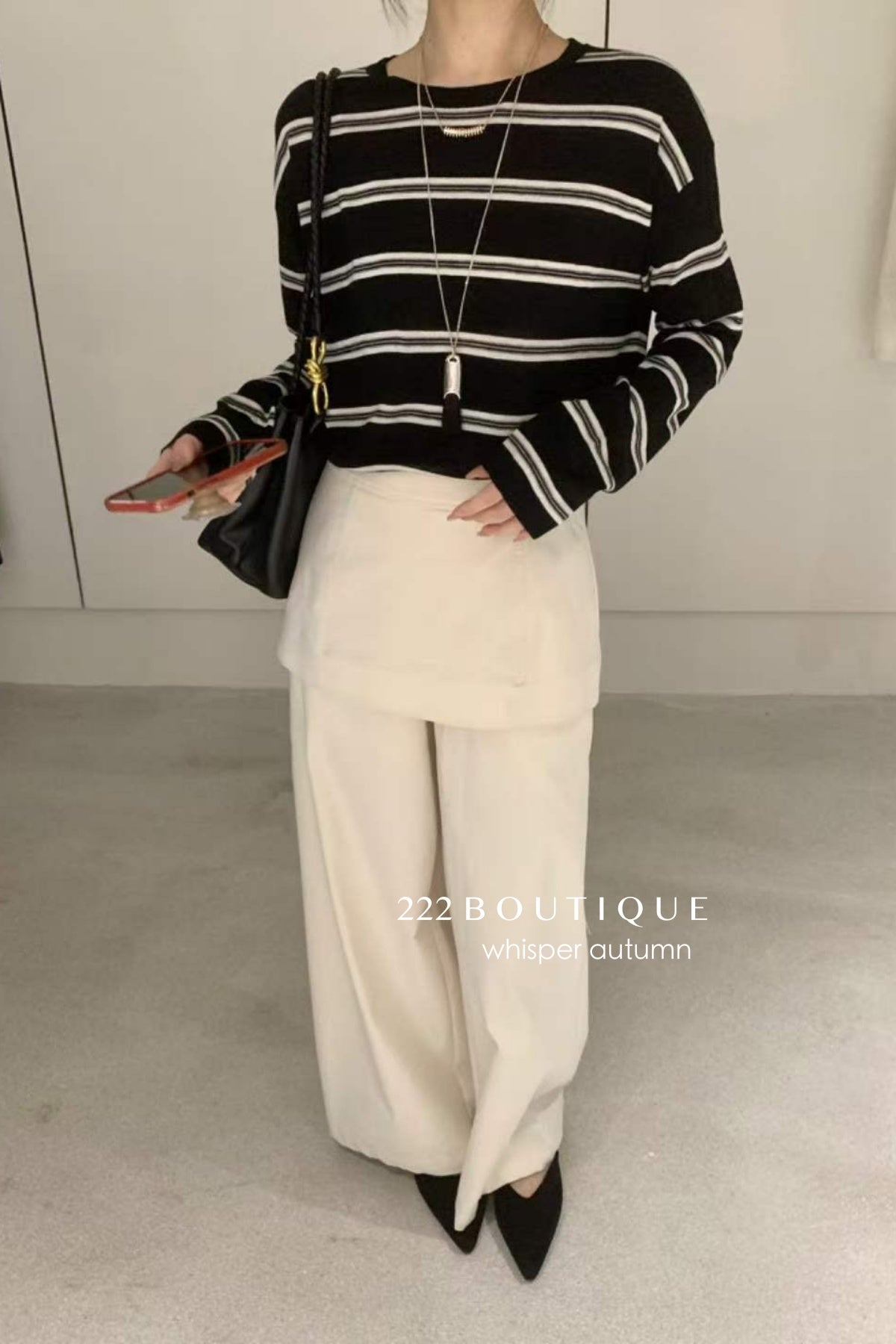 17q40 Layered denim pants with skirt overlay