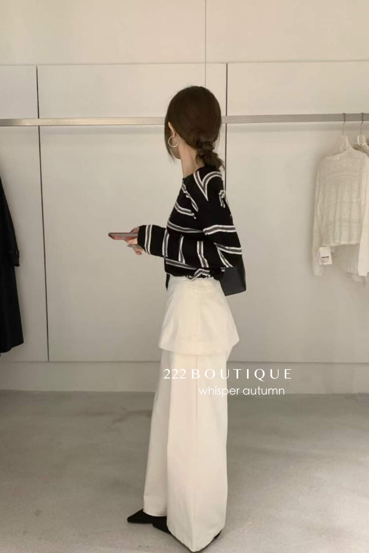 17q40 Layered denim pants with skirt overlay