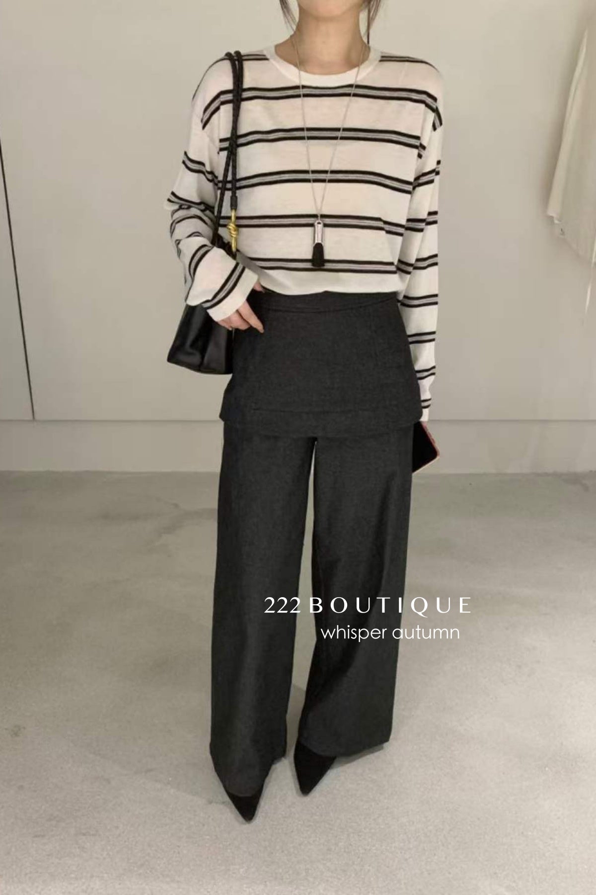 17q40 Layered denim pants with skirt overlay