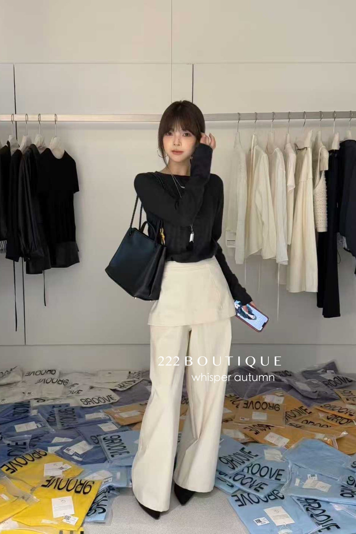 17q40 Layered denim pants with skirt overlay