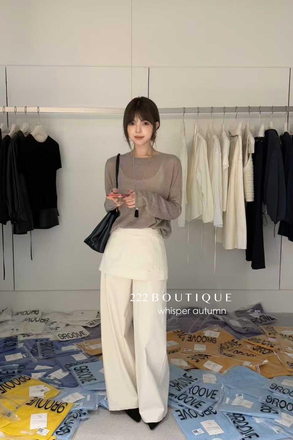 17q40 Layered denim pants with skirt overlay