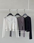 17a59 Layered cardigan set with cami