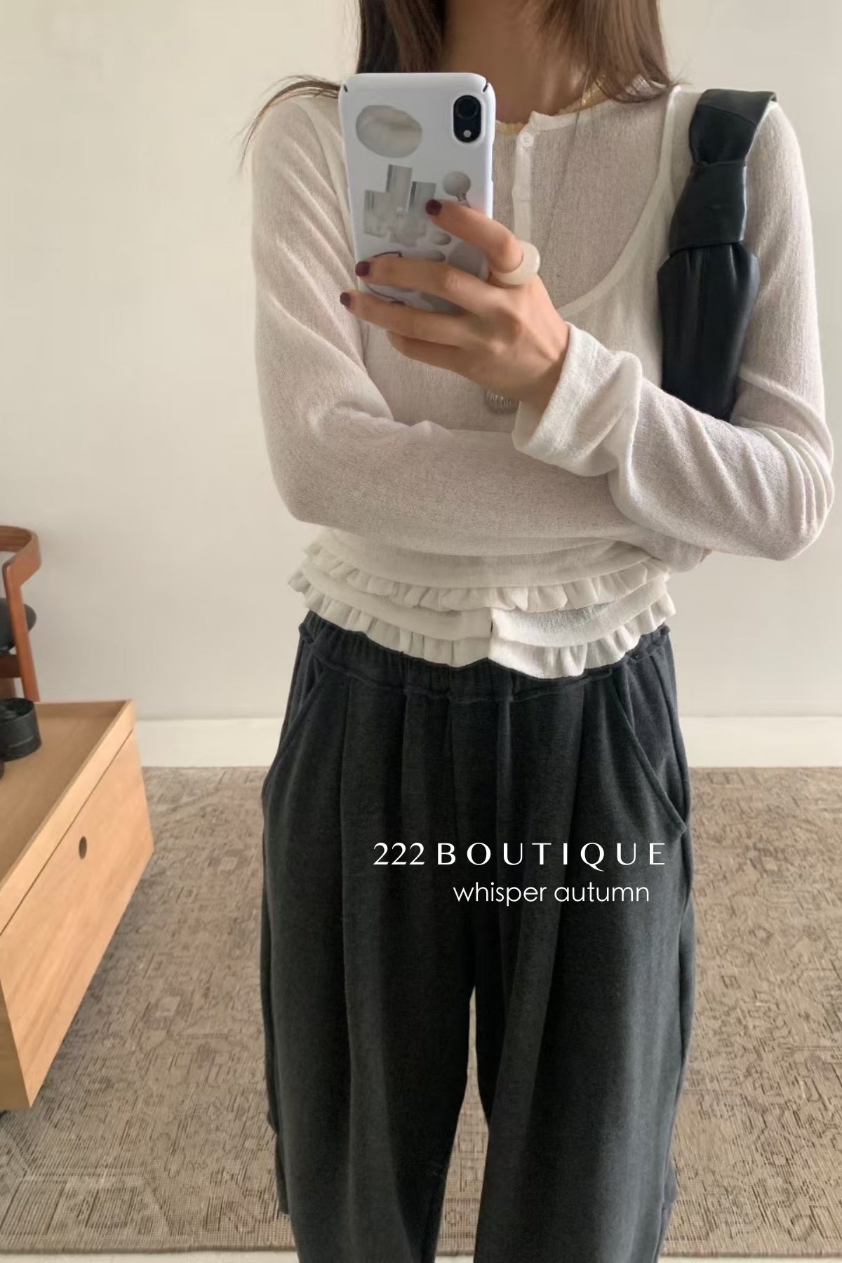 17a59 Layered cardigan set with cami