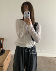 17a59 Layered cardigan set with cami