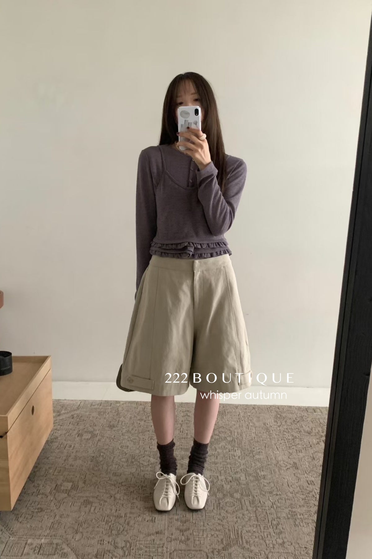 17a59 Layered cardigan set with cami