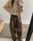 17q35 Khaki straight-leg jeans