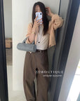 17q35 Khaki straight-leg jeans