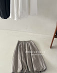 17v5 Khaki wool-blend long skirt