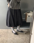 17v5 Khaki wool-blend long skirt