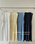12v150 Sleeveless Gathered-Waist Dress – Modern Ease