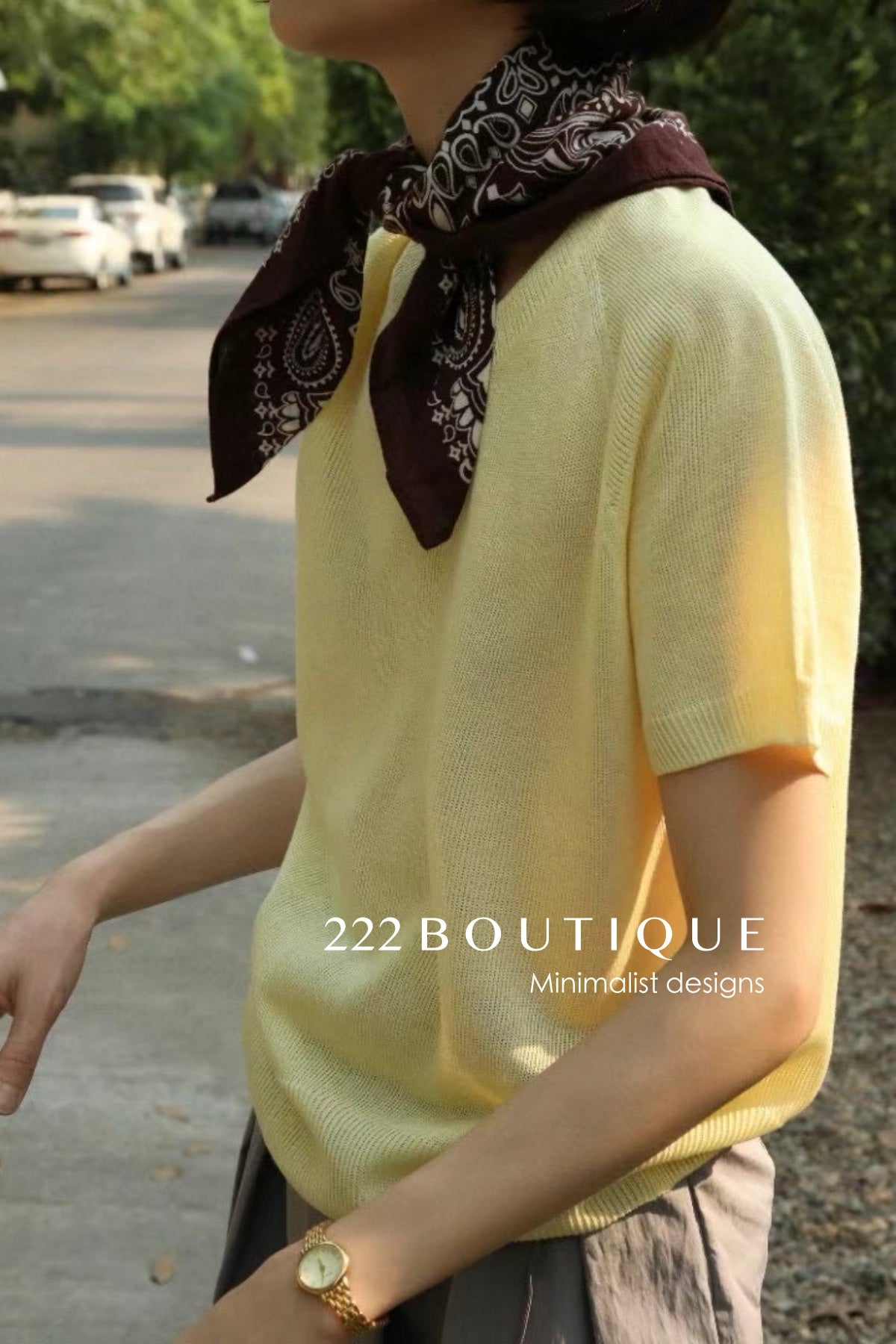 12q74 Short-sleeve knit top