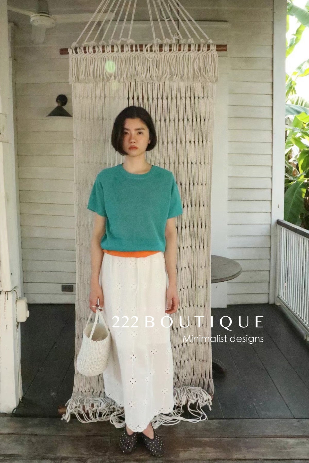 12q74 Short-sleeve knit top