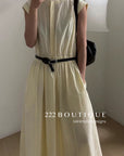 12v150 Sleeveless Gathered-Waist Dress – Modern Ease