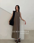 12v149 Sleeveless Flowy Dress – Refined Simplicity