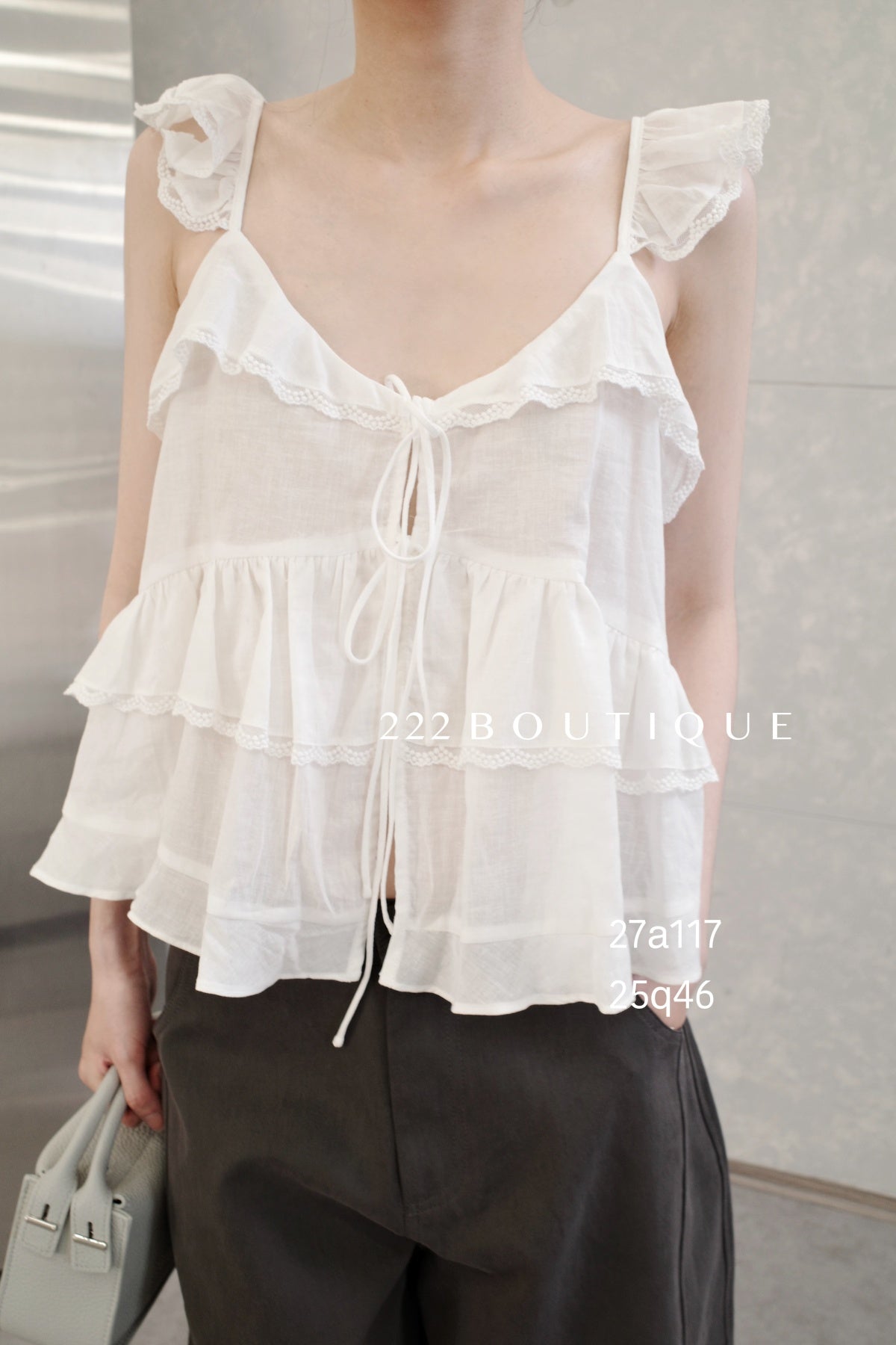 27a117- RUFFLE CAMI TOP