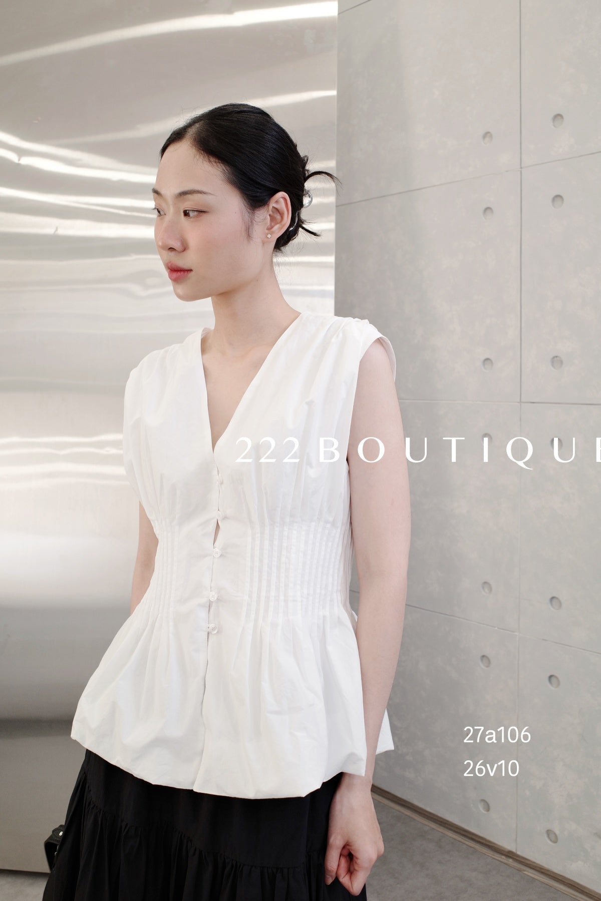 27A106-  SCULPTED WHITE TOP