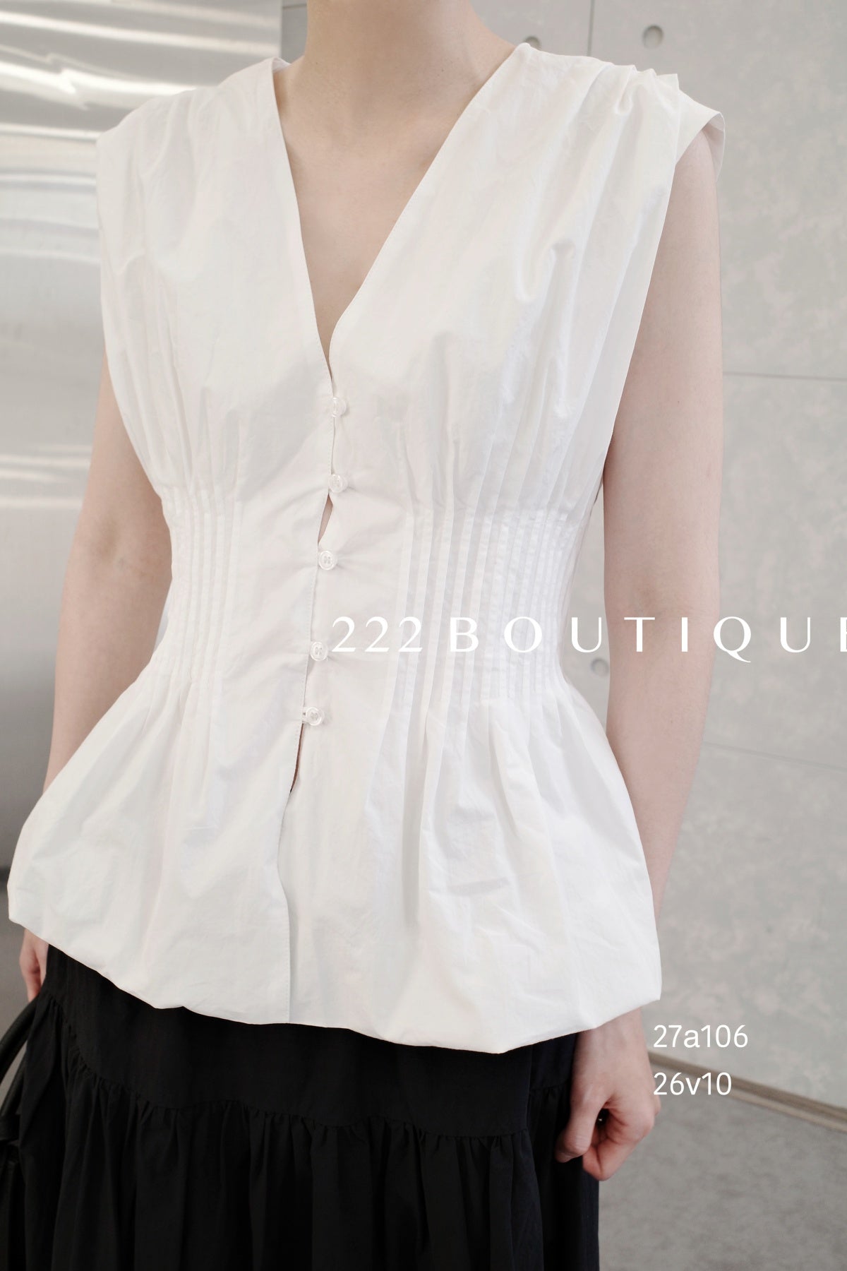 27A106-  SCULPTED WHITE TOP