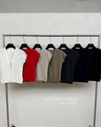 16a111 Short-sleeve V-neck cashmere top