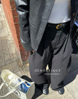 16q26 Korean khaki straight-leg trousers