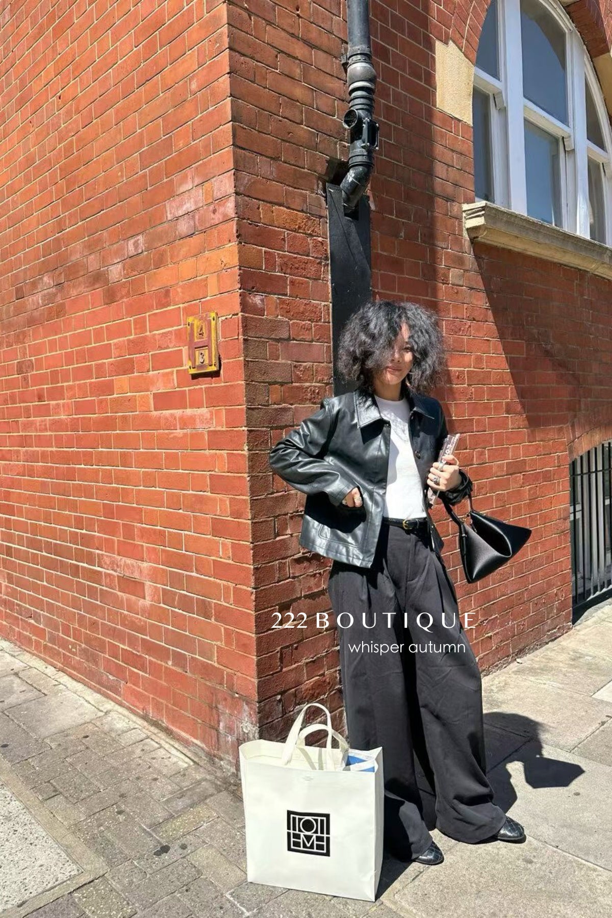16q26 Korean khaki straight-leg trousers