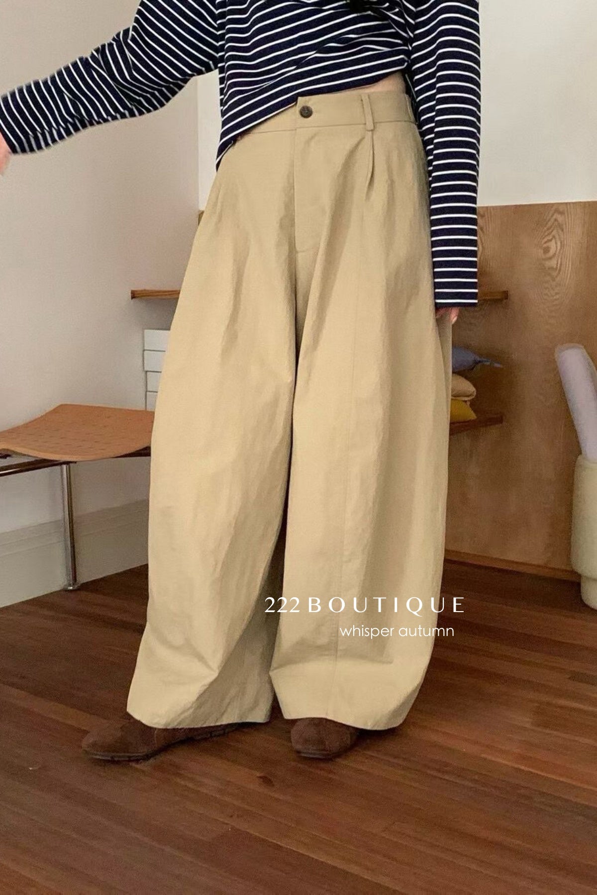 17q4 Straight-leg trousers with back elastic
