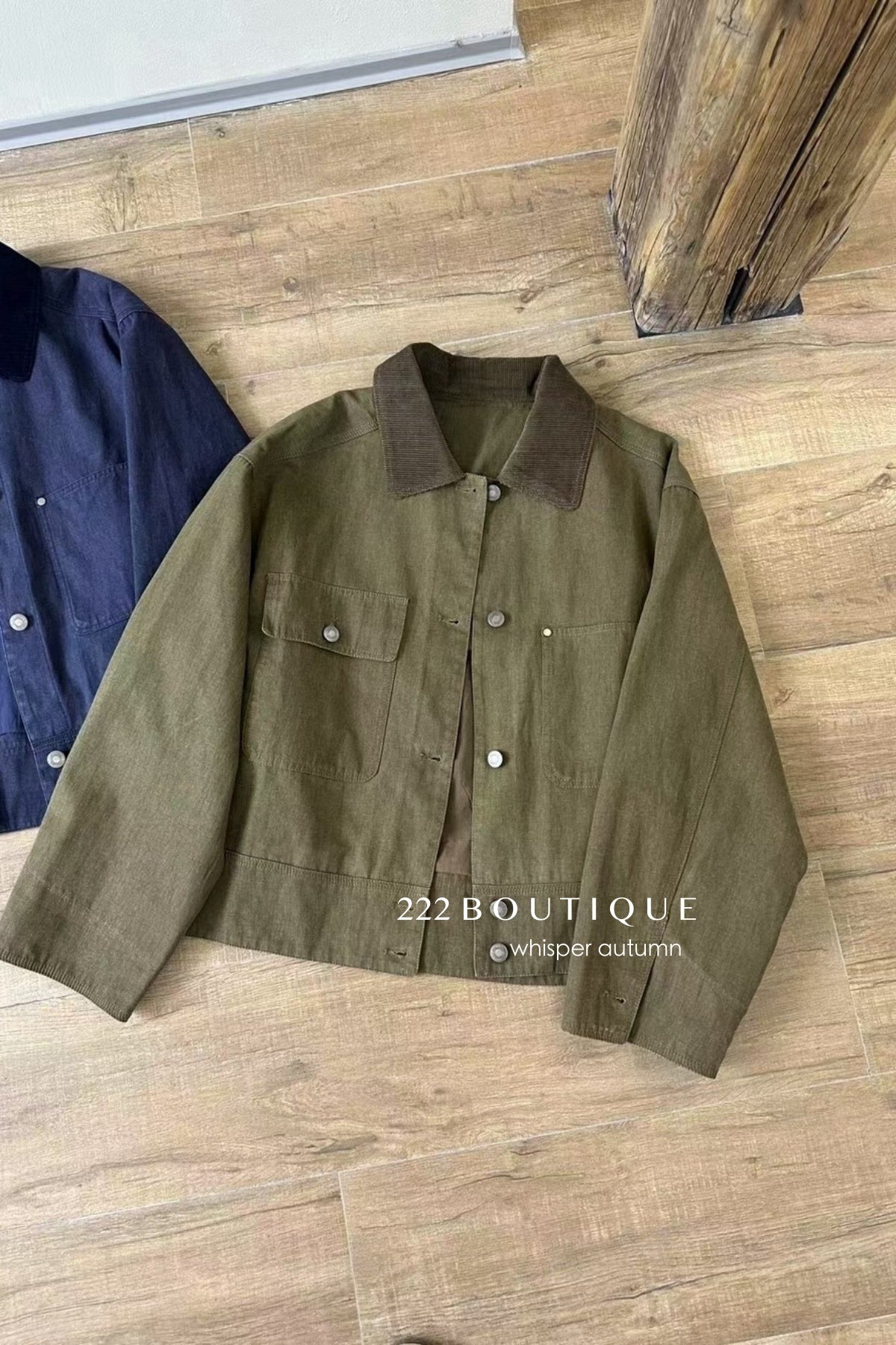 17a6 Fleece jacket with velvet collar
