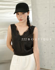 27a61  SHEER RUFFLE TOP