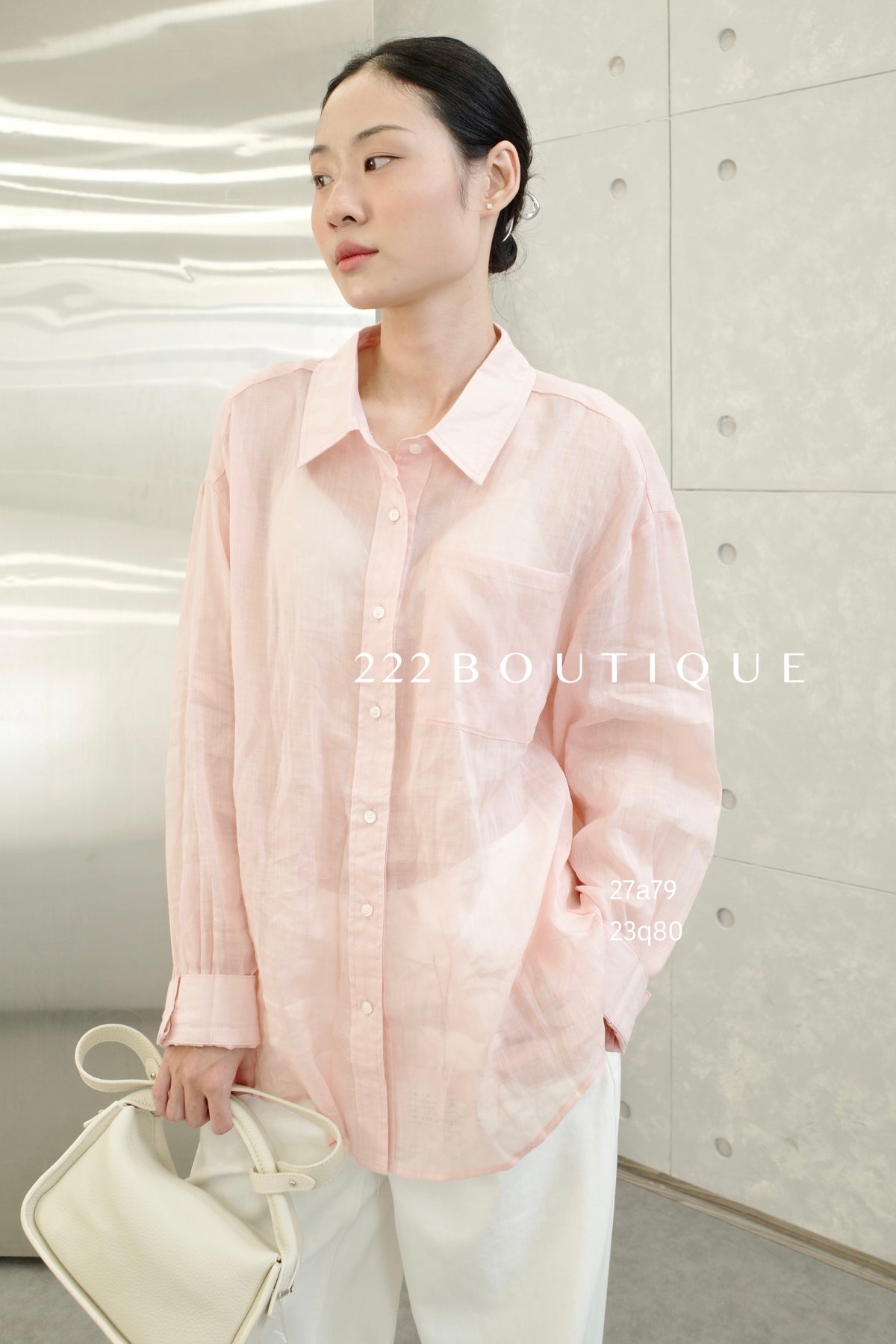 27A79- SHEER LINNEN SHIRT