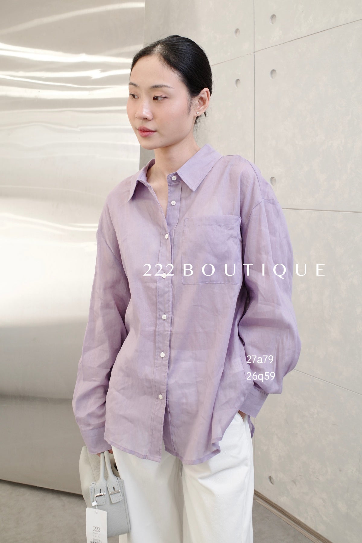 27A79- SHEER LINNEN SHIRT