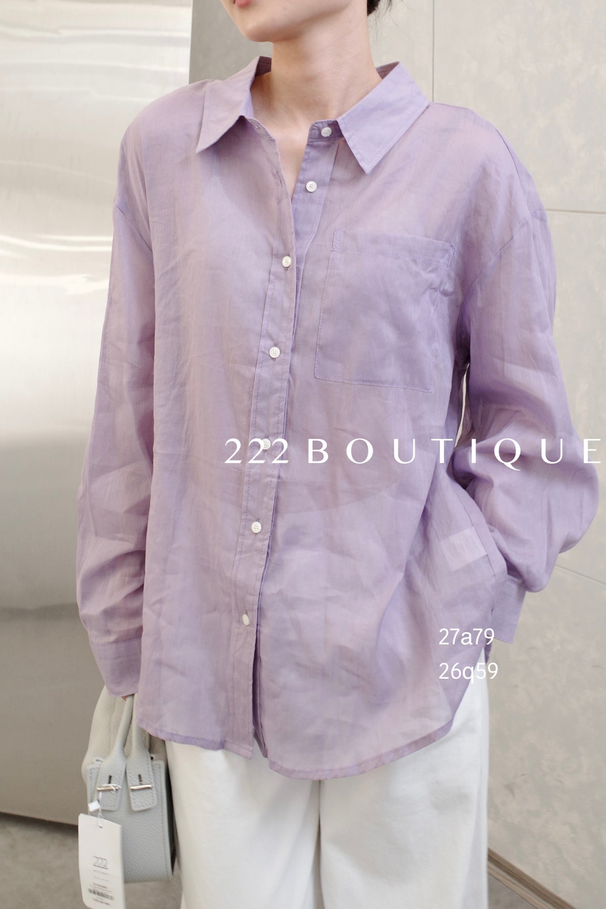 27A79- SHEER LINNEN SHIRT